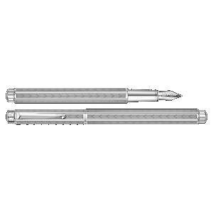 Porte-mine Caran D'Ache Ecridor Chevron - Pointe 0,7 Mm, Corps Rhodié, Forme Hexagonale - Qualité Suisse