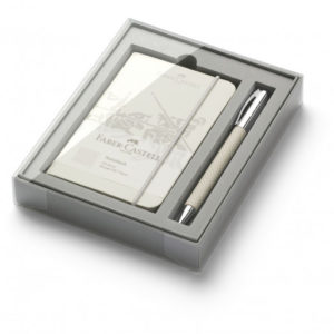 COFFRET CARNET + STYLO AMBITION ROLLER RÉSINE NOIR