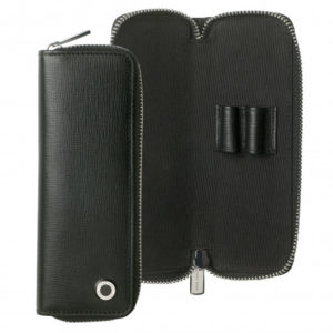 TRADITION ETUI 2 PLACES ZIPPE NOIR HUGO BOSS